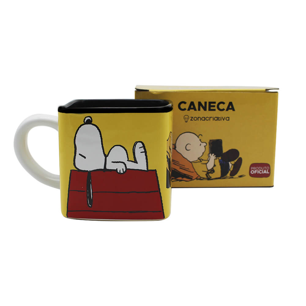 Caneca cubo Turma Snoopy