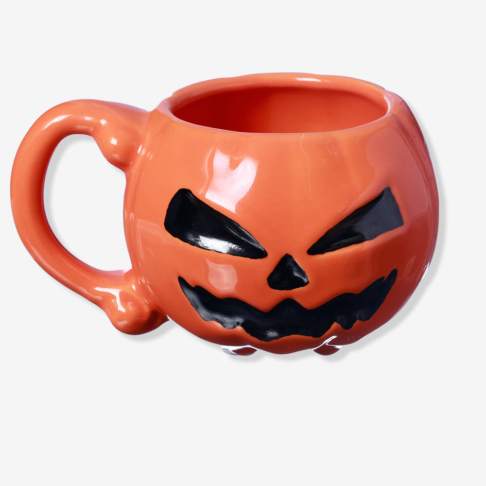 Caneca Formato Abóbora Hallowen - Zonacriativa