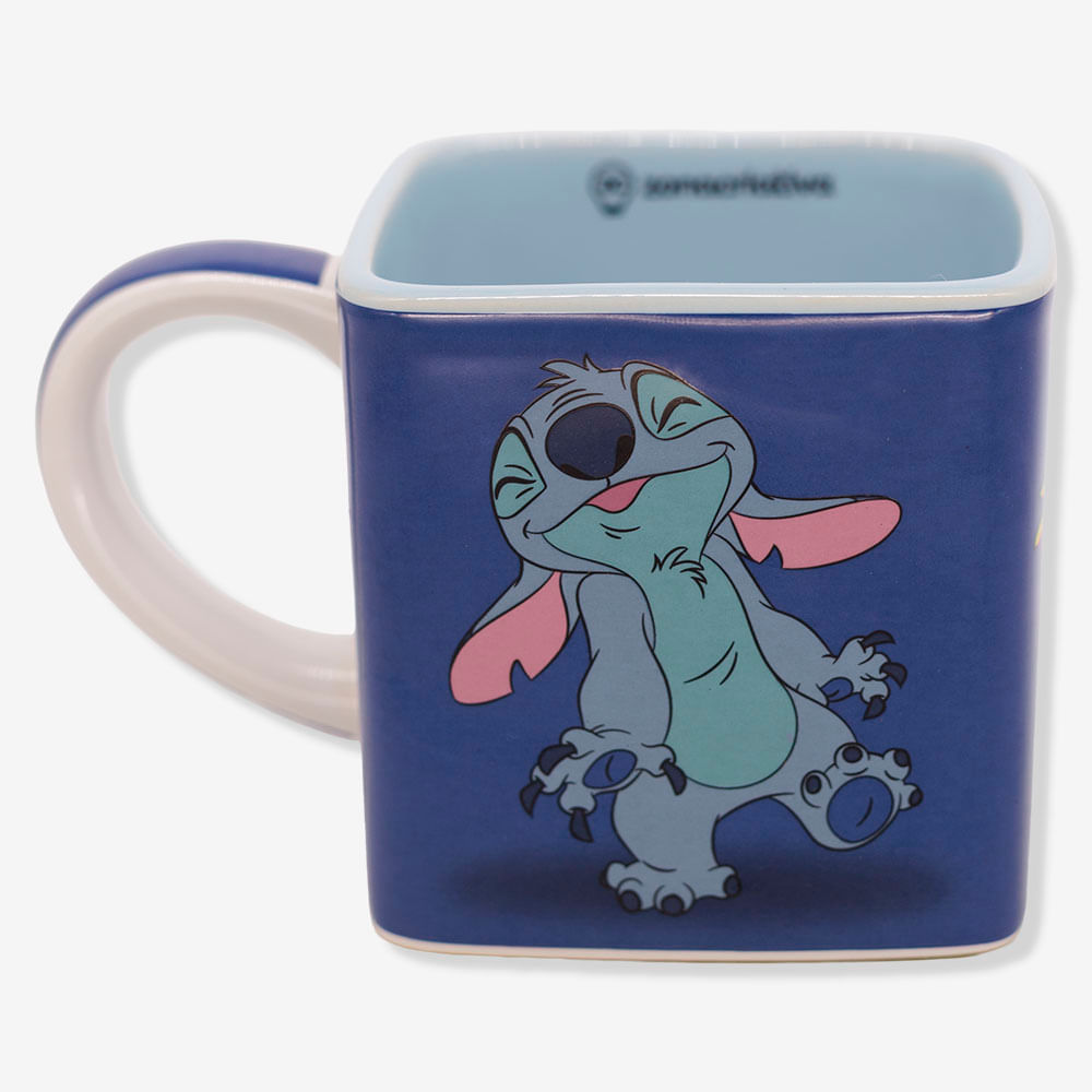 Caneca Cubo Stitch e Angel - Disney