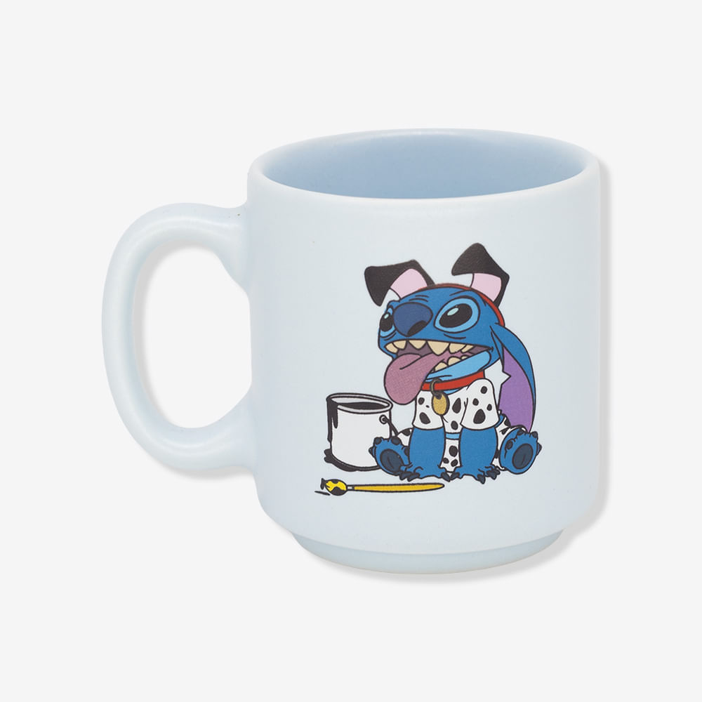 Caneca Mini Tina Stitch Dálmatas - Disney