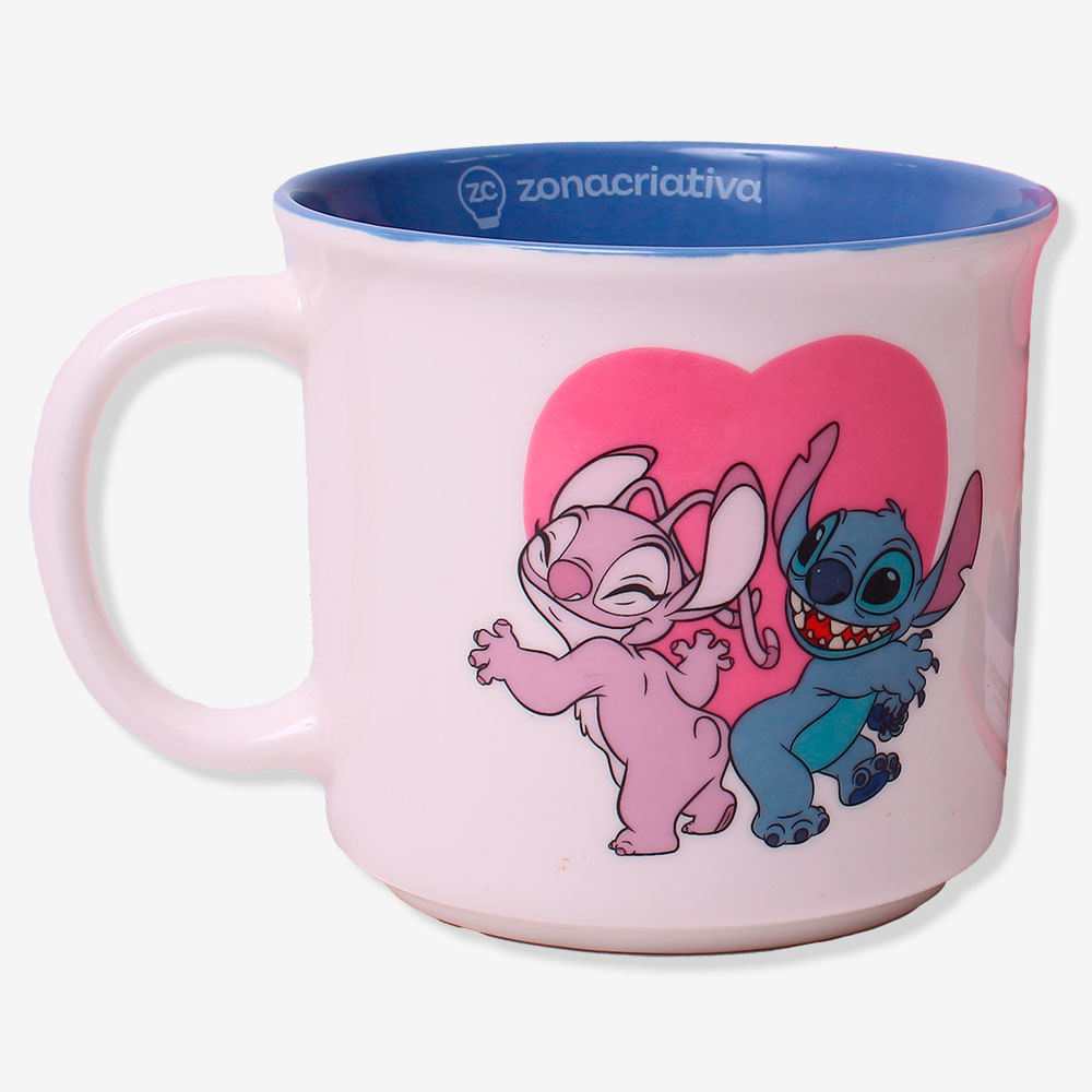 Caneca Tom Stitch e Angel Namorados - Disney